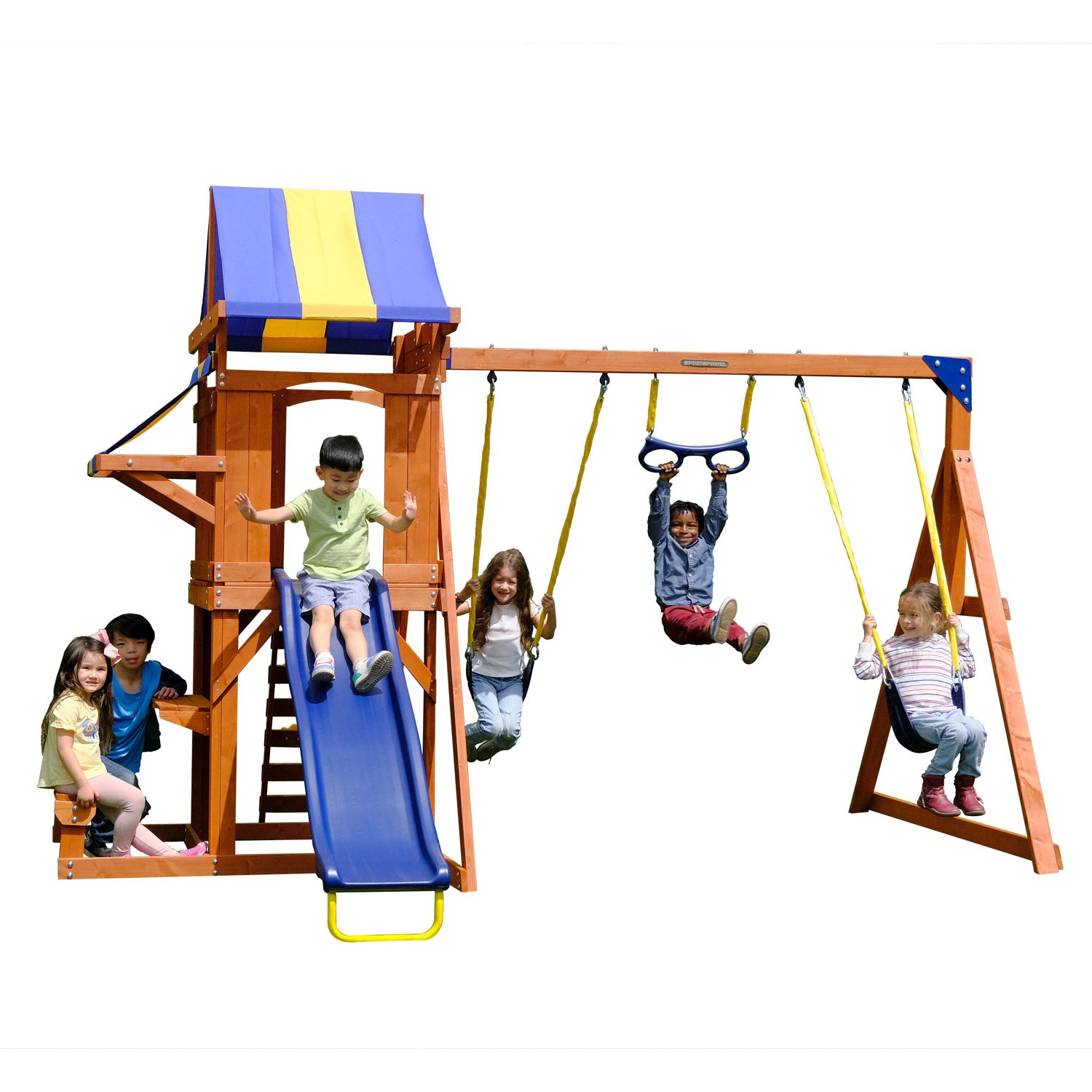 Sportspower Sunnyslope Wooden Swing Set Academy
