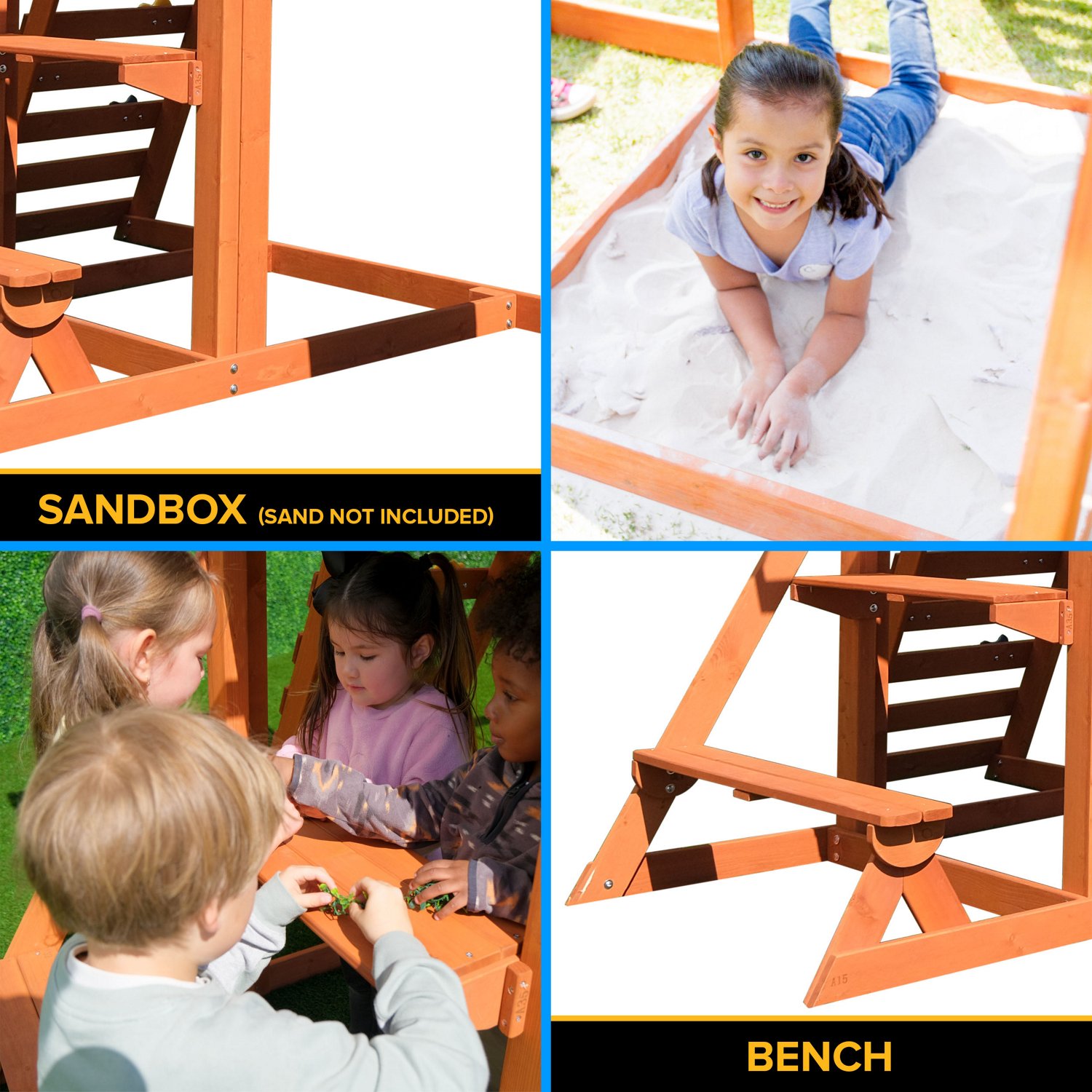 Sportspower Willow Creek Wooden Swing Set Academy