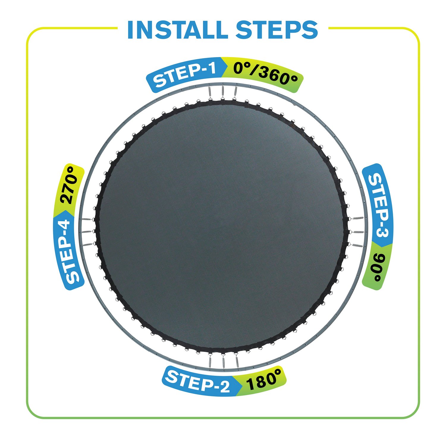 Machrus Upper Bounce 40 inch Round Mini Trampoline Replacement Mat ...