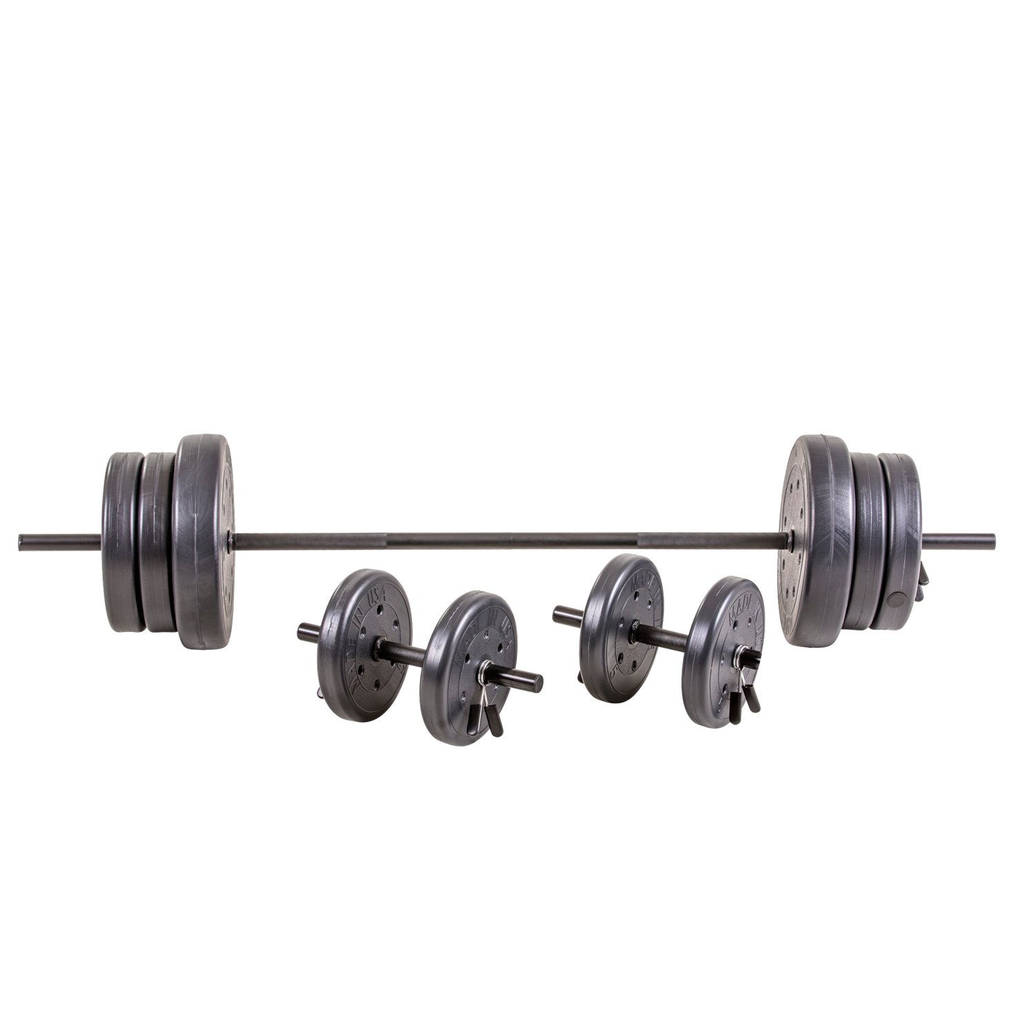 US Weight Duracast 105 lb Barbell Weight Set Academy