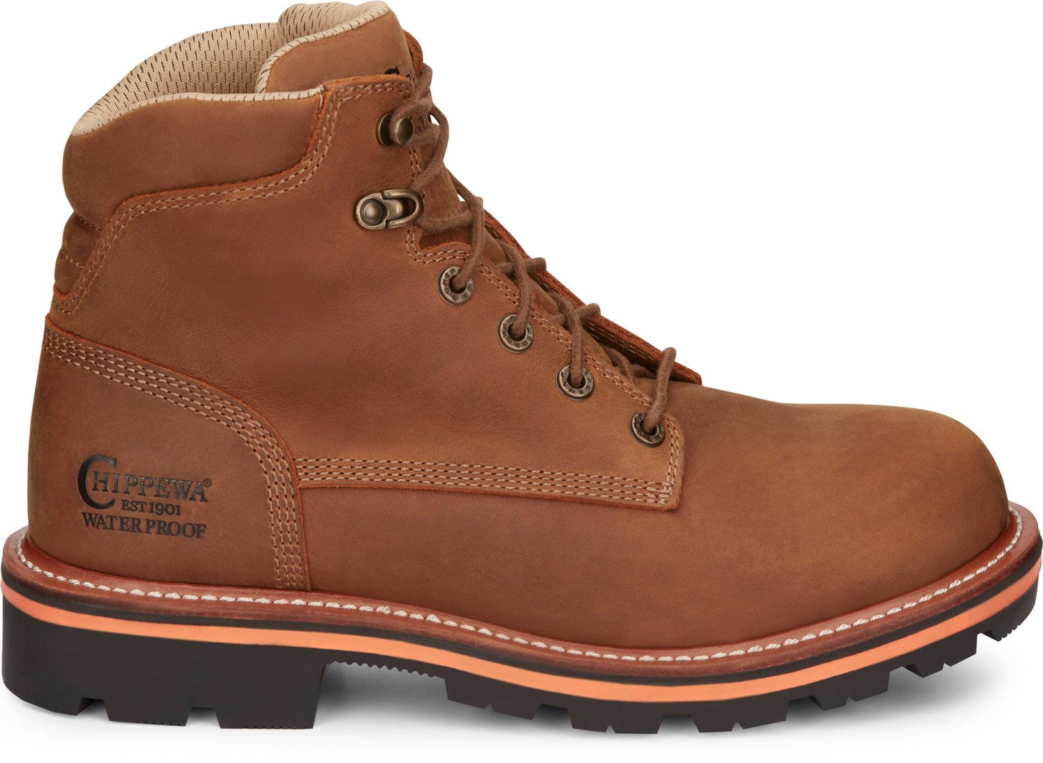 Chippewa Boots Men's 6 in Thunderstruck Waterproof Lace-Up Work Boots ...