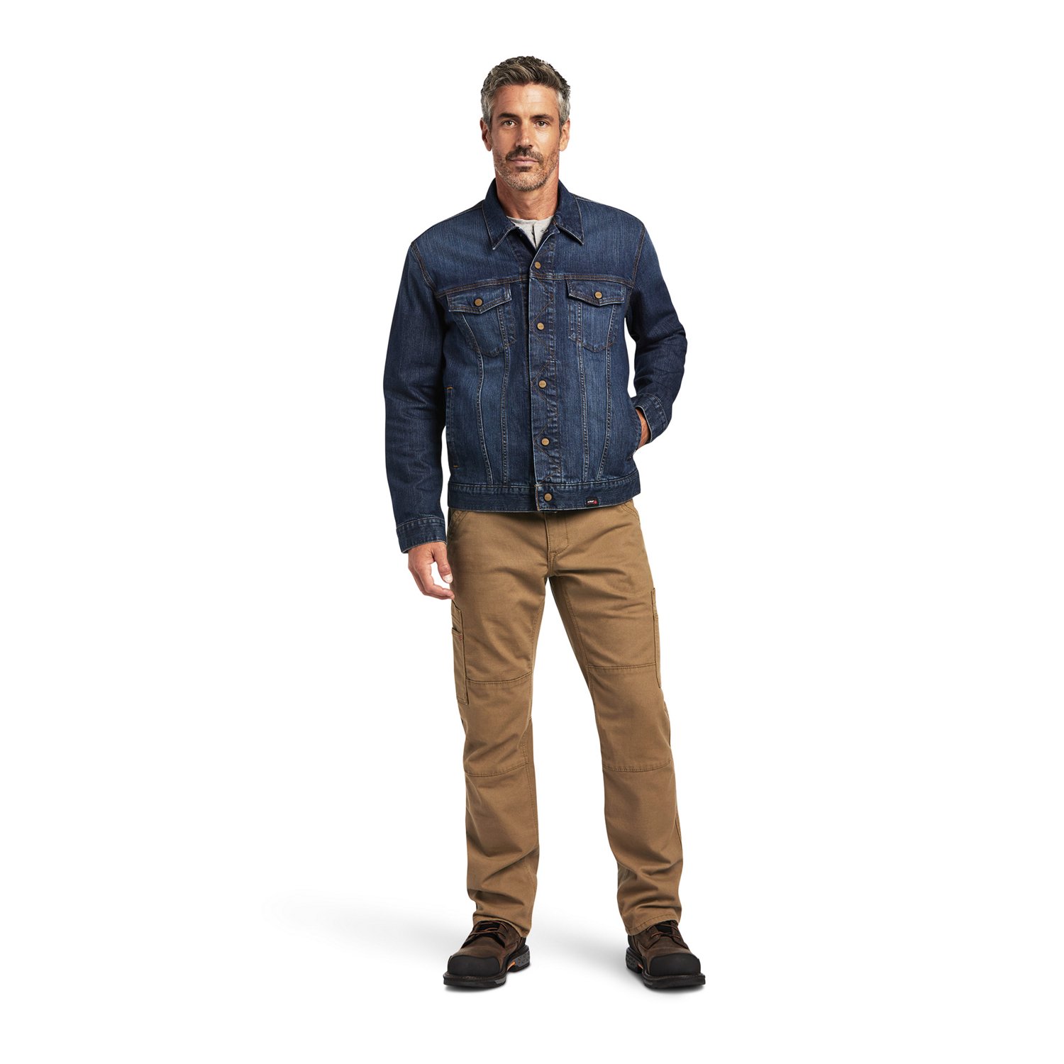 Ariat Men's Flame Resistant DuraStretch Trucker Jacket Academy