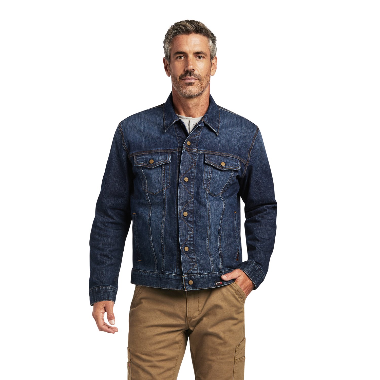 Ariat Men's Flame Resistant DuraStretch Trucker Jacket Academy